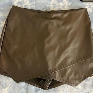leather skirt short